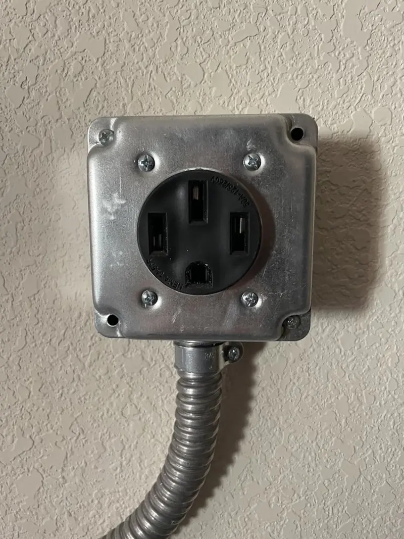 NEMA 14-50 outlet installed for Smart Home Electrical in Richmond
